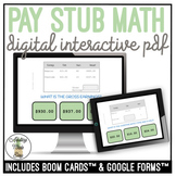 Pay Stub Math Digital Activity