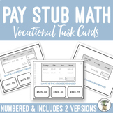 Pay Stub Math Task Cards