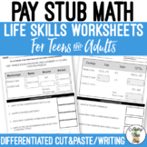 Pay Stub Math Worksheets Distance Learning