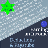 Pay Stub and Deductions Class Notes and Activities (Earnin