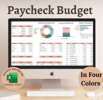 Preview of Paycheck | Budget By Paycheck | Budget Spreadsheet | Paycheck Budget Spreadsheet
