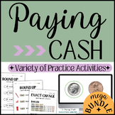 Paying Cash & Rounding Worksheets, Digital Activities, Tas