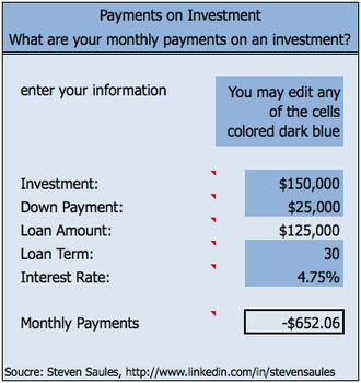 Preview of Calculating Payments on a Loan/Investment