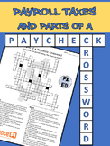 Payroll Taxes and Parts of A Paycheck | Crossword Activity