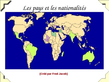 Preview of Les Pays du monde - Learning countries of the world in French