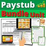 Paystub Paycheck Bundle Unit Personal Finance Resources
