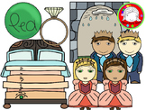 Pea in The Bed Fairy Tale Clipart Set (Personal & Commercial Use)