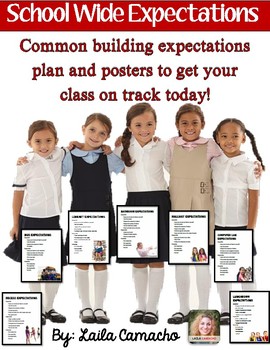 Preview of School Wide Expectations (Editable)