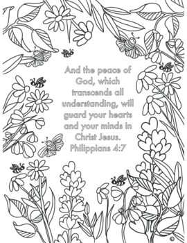 Coloring Page: Peace in the Storm by Treasure These | TPT