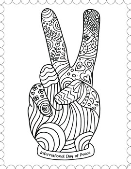 coloring pages of peace signs