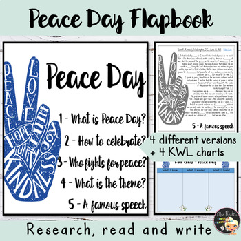 Preview of Peace Day Informational Text Flapbook