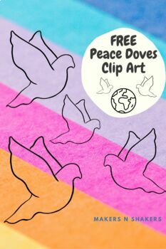 Preview of Peace Dove Clip Art Graphics - Social Studies, Social Emotional Learning
