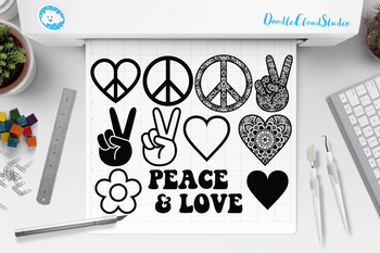 Download Peace Love Bundle Svg Peace Symbol Svg Peace Sign Mandala Heart Mandala