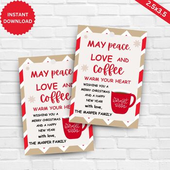 Christmas Gift Tags with Trees Printable Editable - Instant Download – Café  Latte Designs