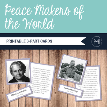 Preview of Peace Makers 3-Part Cards