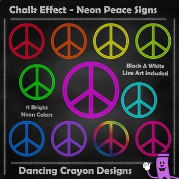 neon peace sign wallpaper