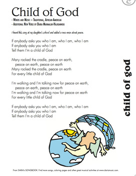 Preview of Peace Songs For Kids: Child Of God