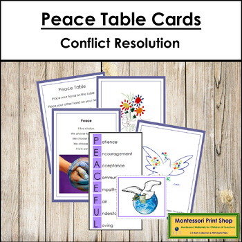 Preview of Peace Table Cards - Conflict Resolution For Children