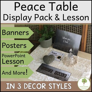 Preview of Peace Table Display Packs and PowerPoint Lesson for Conflict Resolution