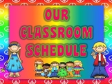 Peace Themed Classroom Schedule Cards
