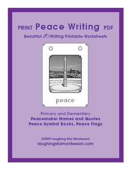 Preview of Peace Writing K-3 ~ Print