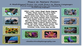 Preview of Peace in Nature Posters in Many Languages
