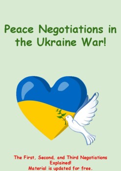 Preview of Peace in the Ukraine War - Ukraine Crisis 2022 - Worksheets & Craft Materials