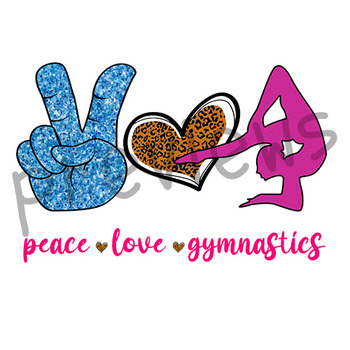 peace love gymnastics clip art