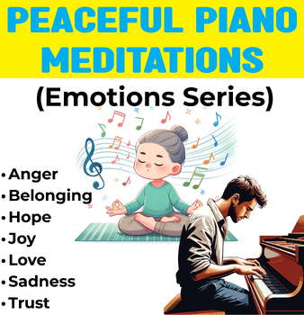 Preview of Lo-fi Peaceful piano meditations (Emotions series) Licensed music for classrooms