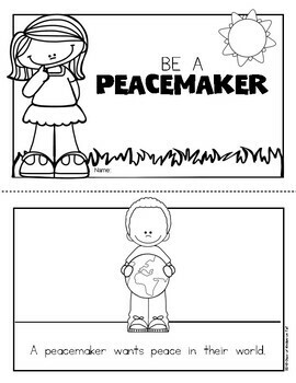 peacemaker kindergarten grade peace studies social kids pages coloring peacemaking activities teaching worksheets vocabulary being preview teacherspayteachers reader posters choose