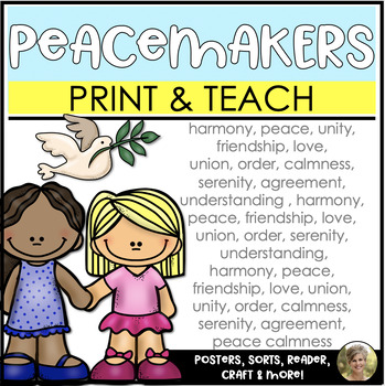 Preview of Be A Peacemaker First  & Kindergarten Social Studies Teaching Peace