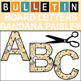 Peach Bandana Paisley Bulletin Board Letters Classroom Dec