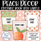 Peach Book Box Labels