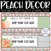 Peach Desk Name Tags