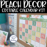 Peach Editable Calendar