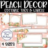 Peach Editable Tags and Labels