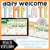 Peach Morning Welcome Template | Agenda Slides | Daily Schedule