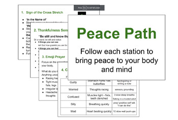 Preview of Peach Path Signs- Christian