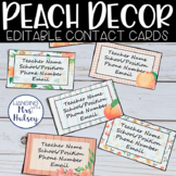 Peach Teacher Contact Cards (Editable)