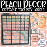 Peach Teacher Toolbox Labels (Editable)
