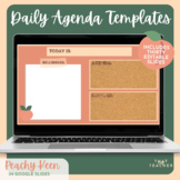 Peachy Keen Daily Agenda | Google Slides | Visual Schedule