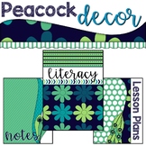 Peacock Classroom Theme and Decor - Binder Covers