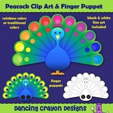 Peacock Clip Art and Finger Puppet