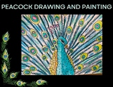 Peacock Drawing, Painting, Art Lesson