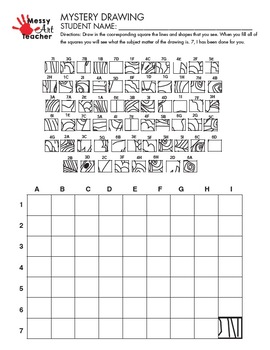 Peacock Mystery Grid Drawing Worksheet for Middle/High Grades | TpT