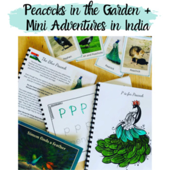 Preview of Peacocks in the Garden Learning Pack, Life Cycle and Mini Adventures in India