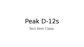 Preview of Peak D 12s