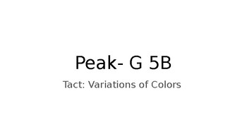 Preview of Peak G- 5B Tact Variations of Colors