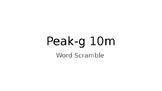 Peak-g 10m Word Scramble CVC Words