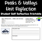 Peaks and Valleys Unit Reflection